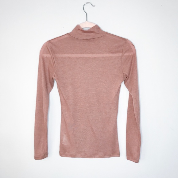 Dynamite Nude Cropped Turtleneck - Picture 2 of 4